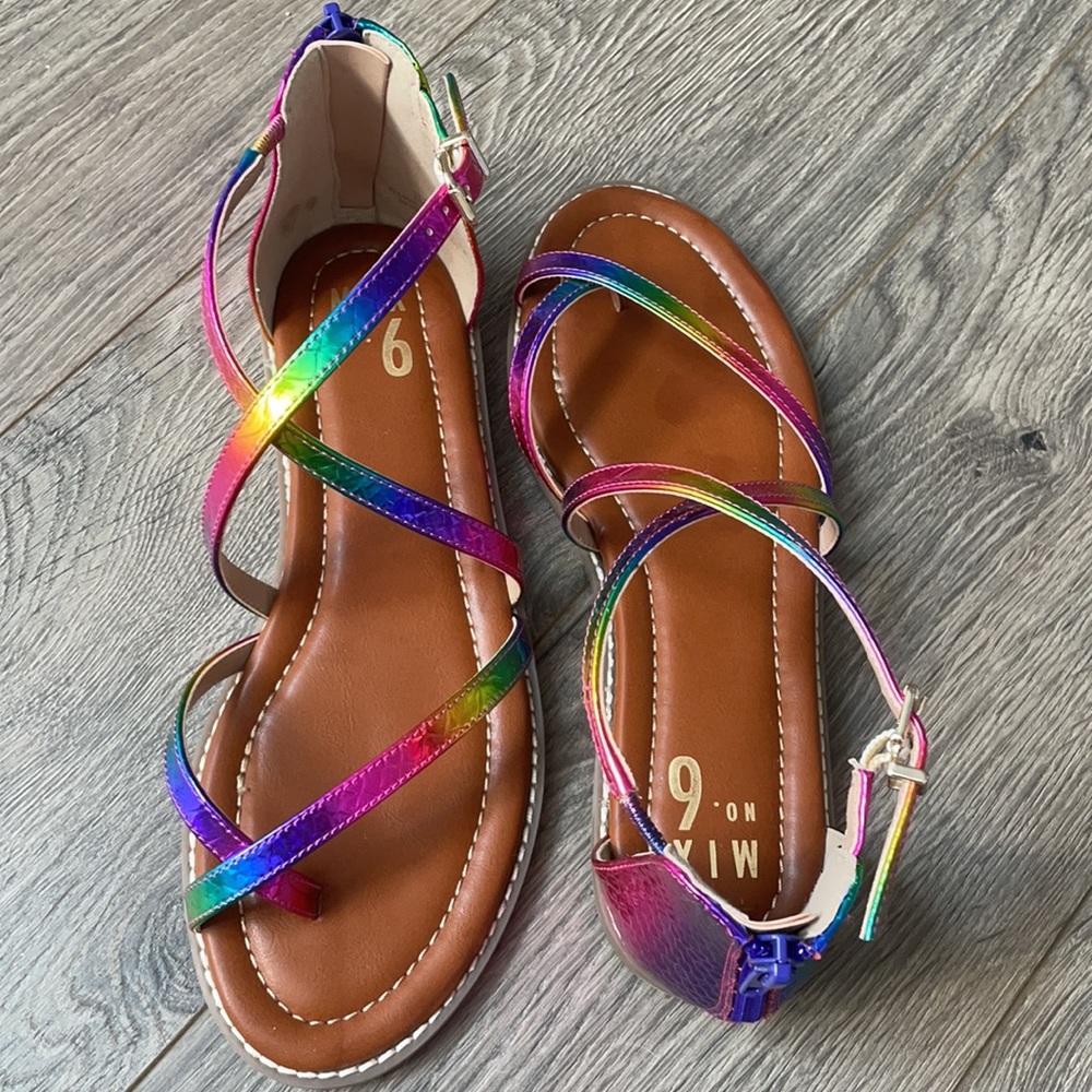 New Mix No. 6 rainbow sandals size 6 - Picture 2 of 5